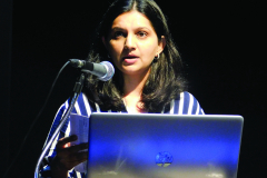 CA Nishtha Pandya welcoming the speakers and participants